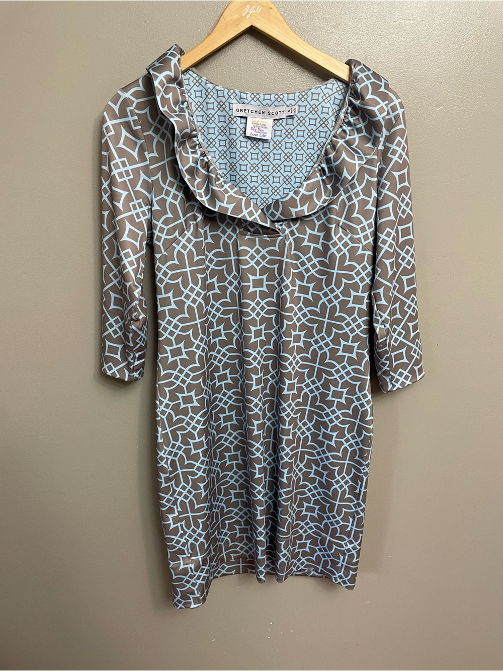 Gretchen Scott Designs Small Ruffneck Jersey Dress